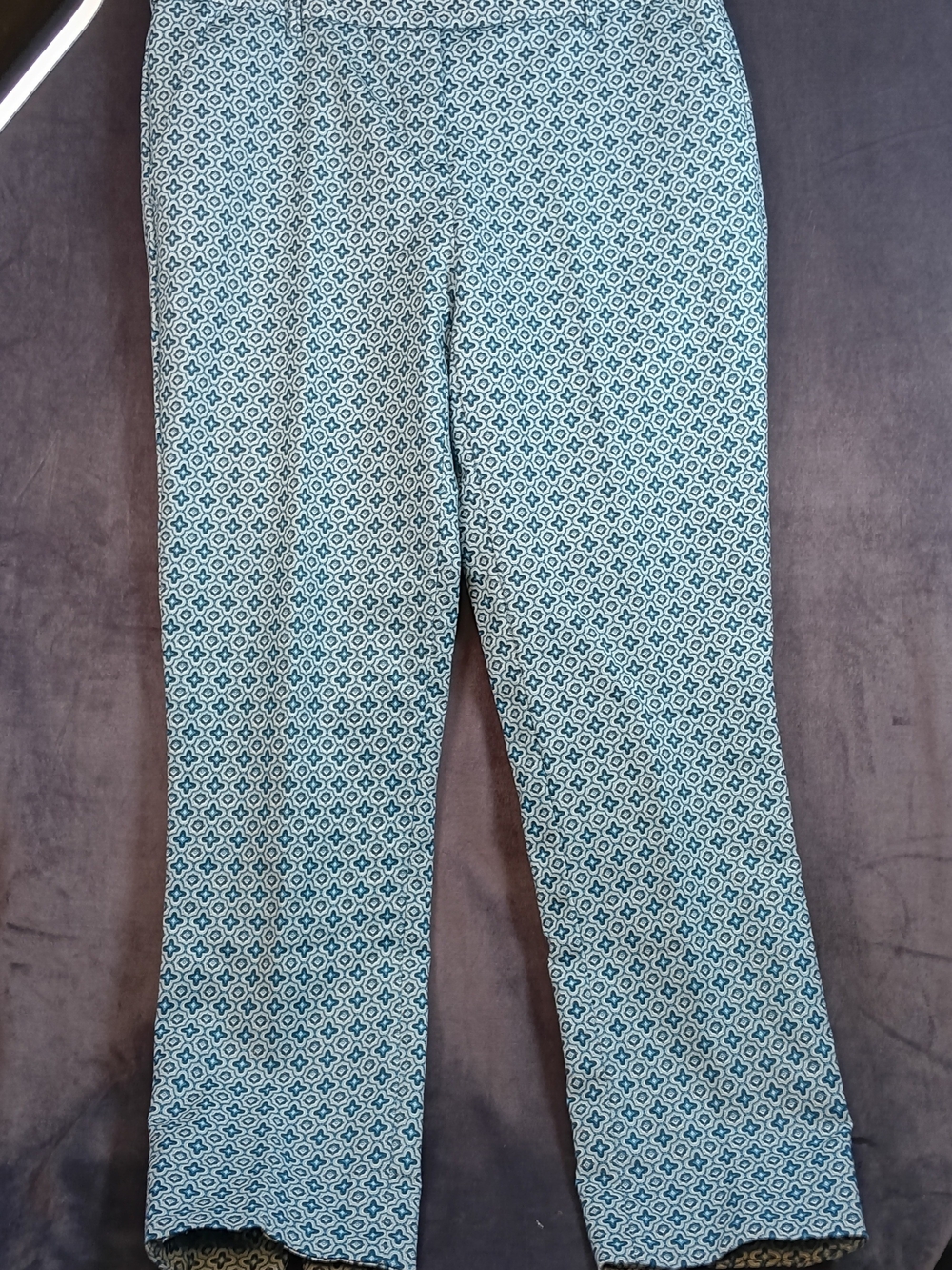 Lila Rose Blue & Navy Printed Stretch Pants
